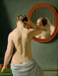 Christoffer Wilhelm Eckersberg, Femme au miroir, 1841