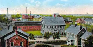 Bâtiments de la compagnie Calumet et Hecla vers 1910.