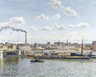 Le Pont Boieldieu et la Gare d'Orléans, Rouen, soleilCollection privée, vente 2009