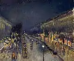Camille Pissaro. Boulevard Montmartre, effet de nuit. 1897. H. 54 cm. National Gallery.