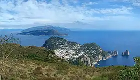 Capri vue depuis le mont Solaro.