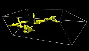 Vue 3D des Torcas de Ojón, La Gandara, Soba, Cantabrie, Espagne (d'après Visual Topo).