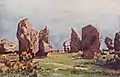 Carnac, les alignements de Kermario, carte postale de la collection « les sites de France », série XX (Bretagne), no 4.