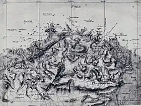 Carte de la région de Plounéour-Trez et Kerlouan à la fin du XVIIIe&nbsp;siècle