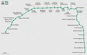 Voir la carte de la ligne.