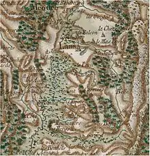 Détails d'une ancienne carte.