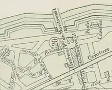 extrait d'une ancienne carte de Charonne