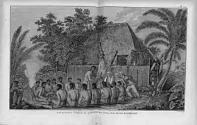 Offrandes faites au Capitaine Cook aux îles Sandwich