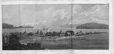 Vue du havre de St. Pierre et St. Paul au Kamtchatka