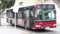 Autobus de la ligne 40 au terminus de la place Oued Makhazine en avril 2020.
