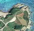 Castro de Fazouro en Galice, vue aérienne de la péninsule.