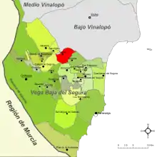 dans la comarque de la Vega Baja del Segura.