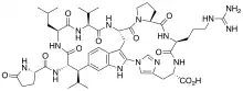Célogentine C, un octapeptide bycyclique de la famille des célogentines, présentes dans les graines de Celosia argentea