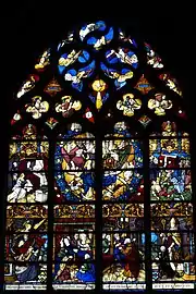 Verrière de l'Assomption et du Couronnement de Marie.