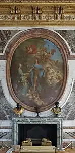 Louis XV offrant ses deux fillesen témoignage de paix à l'Europe1727, salon de la Paix, Versailles