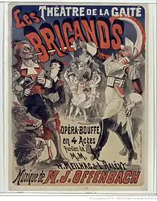 Affiche pour la 2e&nbsp;version des Brigands, de Jacques Offenbach (1878).