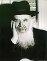 Le rabbin Chaim Leib Shmuelevitz, rosh yeshiva de Mir pendant quarante ans, en Pologne, en Chine, et à Jérusalem, photo de 1958