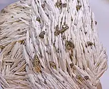 Chalcopyrite sur Barite — Schwerspatgrube Dreislar, Sauerland, Allemagne  (13&nbsp;×&nbsp;12&nbsp;cm)