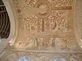 Plafond, avec registre supérieur des fresques du mur nord.