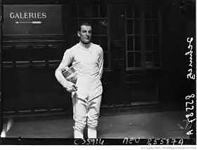 Bernard Schmetz en championnat en 1931.