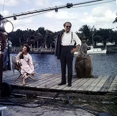 Avec Chana Eden sur le tournage de La Forêt interdite.