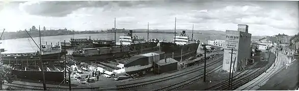 Chantier Davie en 1941.