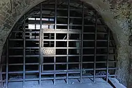 L'entrée sécurisée d'une galerie affleurante à côté du puits no&nbsp;1.