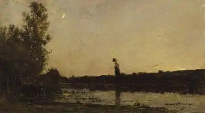 Crépuscule (1866), huile sur panneau, 45 x 81,5&nbsp;cm, Baltimore, Walters Art Museum.