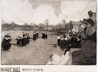Basket Ball, Bryn Mawr, 1903. Illustration pour Alice Katherine Fallows, "Athletics for College Girls", Century, mai 1903, Brandywine River Museum.