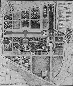 Plan du parc du château de Sceaux au XVIIe&nbsp;siècle.