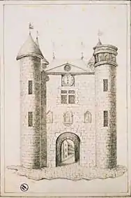 Le Châtelet, premier hôtel de ville de Caen entre le XIIe siècle et 1754.