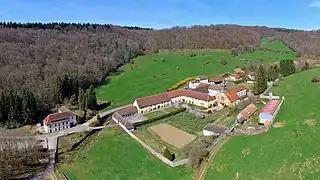 Vue générale de l'abbaye de la Grâce-Dieu.