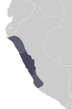 La zone de la civilisation de Chavín, ainsi que les zones d'influence culturelle de Chavín.