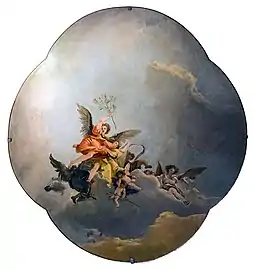 Giandomenico Tiepolo, huile sur toile (1745 -1749). Gloire des Anges  Église San Polo