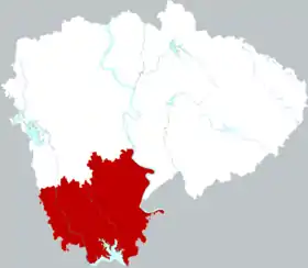 Localisation de Shāyáng Xiàn