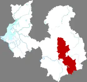 Localisation de Shàngráo Xiàn