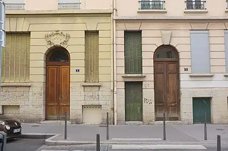 Immeubles des nos&nbsp;1 et 3 boulevard de la Croix-Rousse.