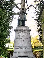 Tombe de Théodore Verhaegen au cimetière de Bruxelles à Evere.