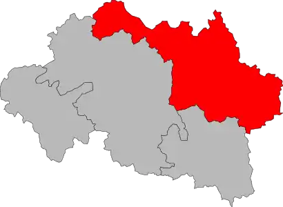 Carte de la première circonscription de l'Allier de 1958 à 1986