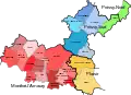 Cantons et communes de la 12e&nbsp;circonscription législative des Yvelines en 2012.