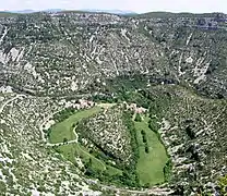 Cirque de Navacelles à la limite avec l'Hérault.