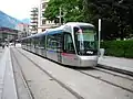 Une rame Alstom Citadis 402 à Chavant sur la ligne C.