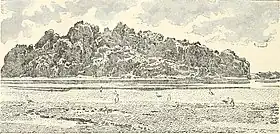 Un croquis du rocher de Clipperton de 1899.