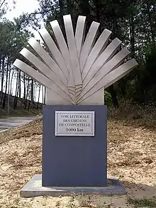 Borne des 1&nbsp;000&nbsp;km de Saint-Jacques.