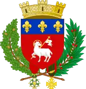 Blason de la ville de Rouen, capitale de la Normandie.