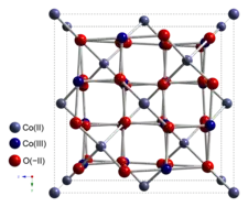 Maille élémentaire de l'oxyde de cobalt(II,III) Co3O4