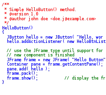 Copie d'écran d'un code source en Java