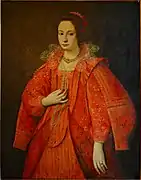 Attribuée à Scipione Pulzone, La Femme en rouge (XVIe&nbsp;siècle).
