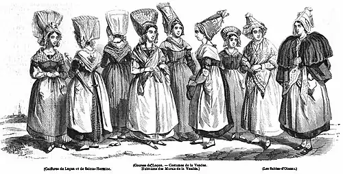 Coiffures vendéennes du XIXe&nbsp;siècle.