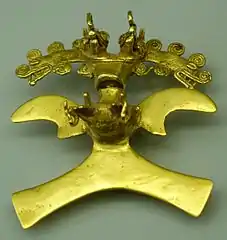 Pendentif en or. Diquís (es), Costa Rica, période V-VI (700-1500).